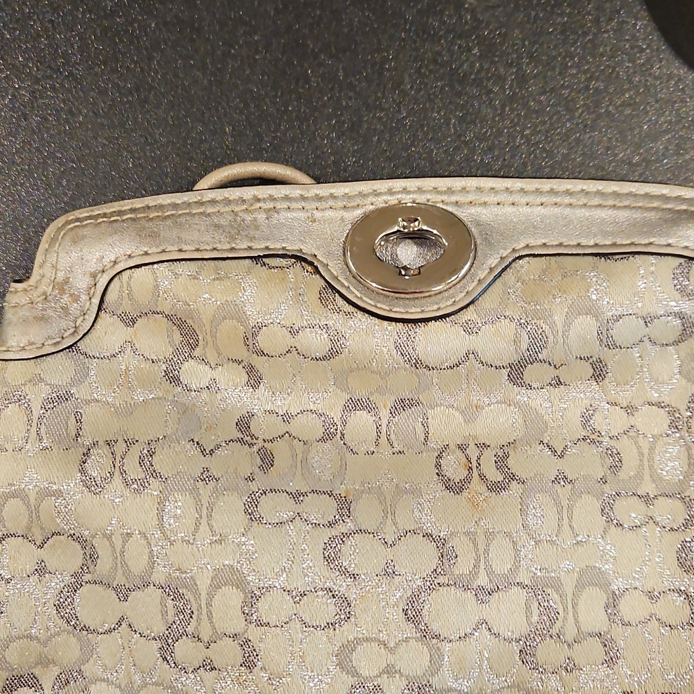 Vintage Y2k Turn Lock Mini Purse Silver - Picture 7 of 7